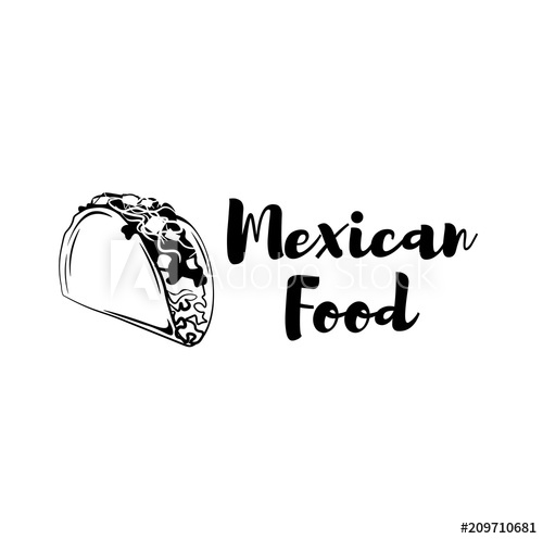 500x496 Taco Icon Mexican Food Logo Cartoon Tacos Badge Mexico Symbol