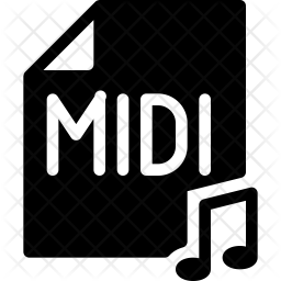 256x256 Midi Icon Of Glyph Style