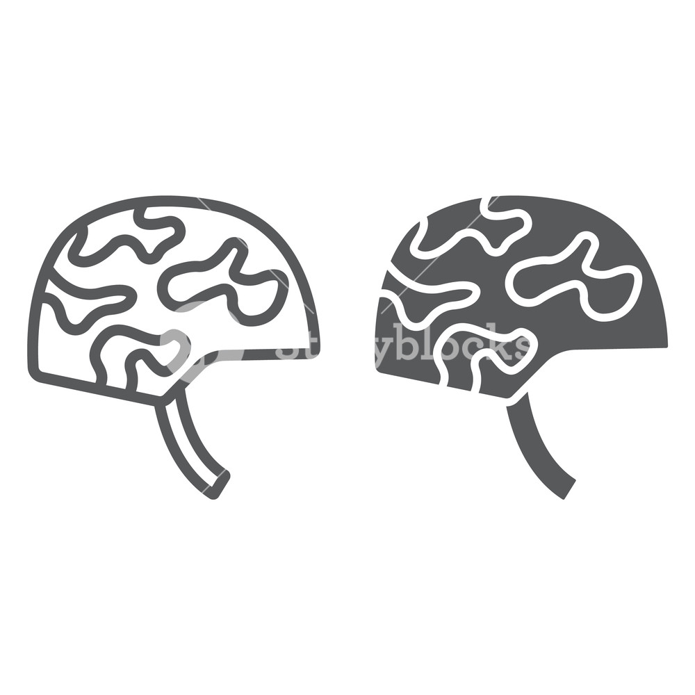 1000x1000 Military Helmet Line And Glyph Icon, Army And War, Armor Sign