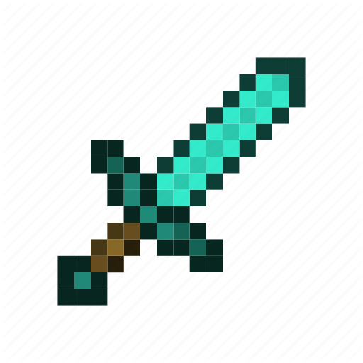 512x512 Game, Minecraft, Pixels, Sword, Weapons Icon