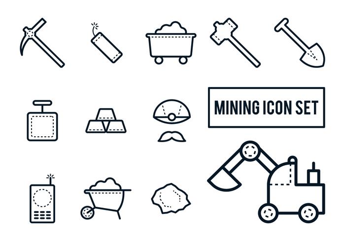 700x490 Mining Icon Set