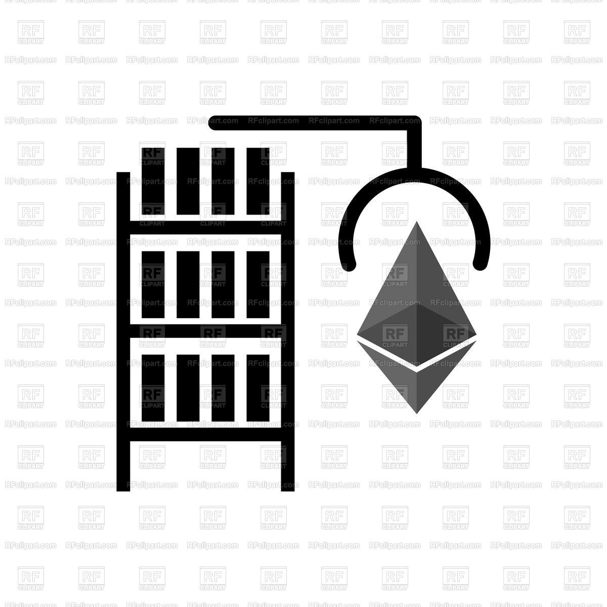 1200x1200 Mining Etherium Farm Icon Vector Image Of Business, Finance