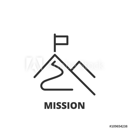 500x500 Line Icon Mission