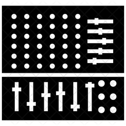 256x256 Audio Dub Mixer Icon Of Glyph Style