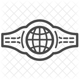 256x256 Champion Belt Icon Of Line Style
