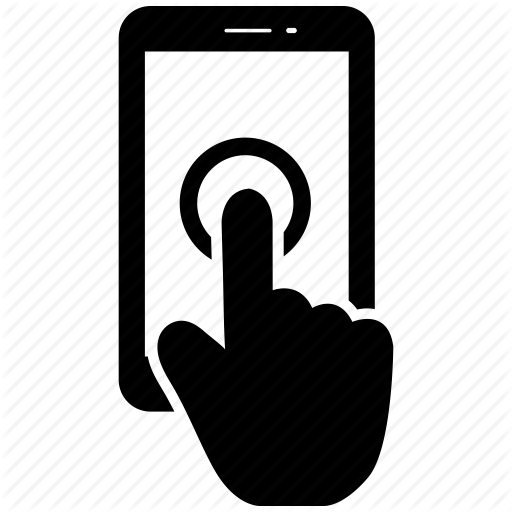 512x512 Click, Finger, Hand, Mobile, Phone, Smartphone Icon