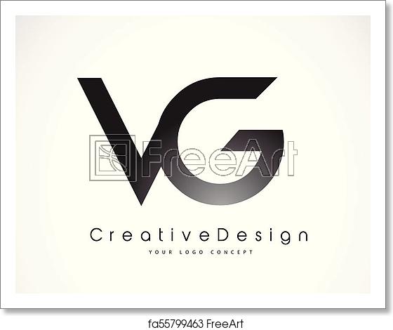 560x470 Free Art Print Of Vg V G Letter Logo Design Creative Icon Modern