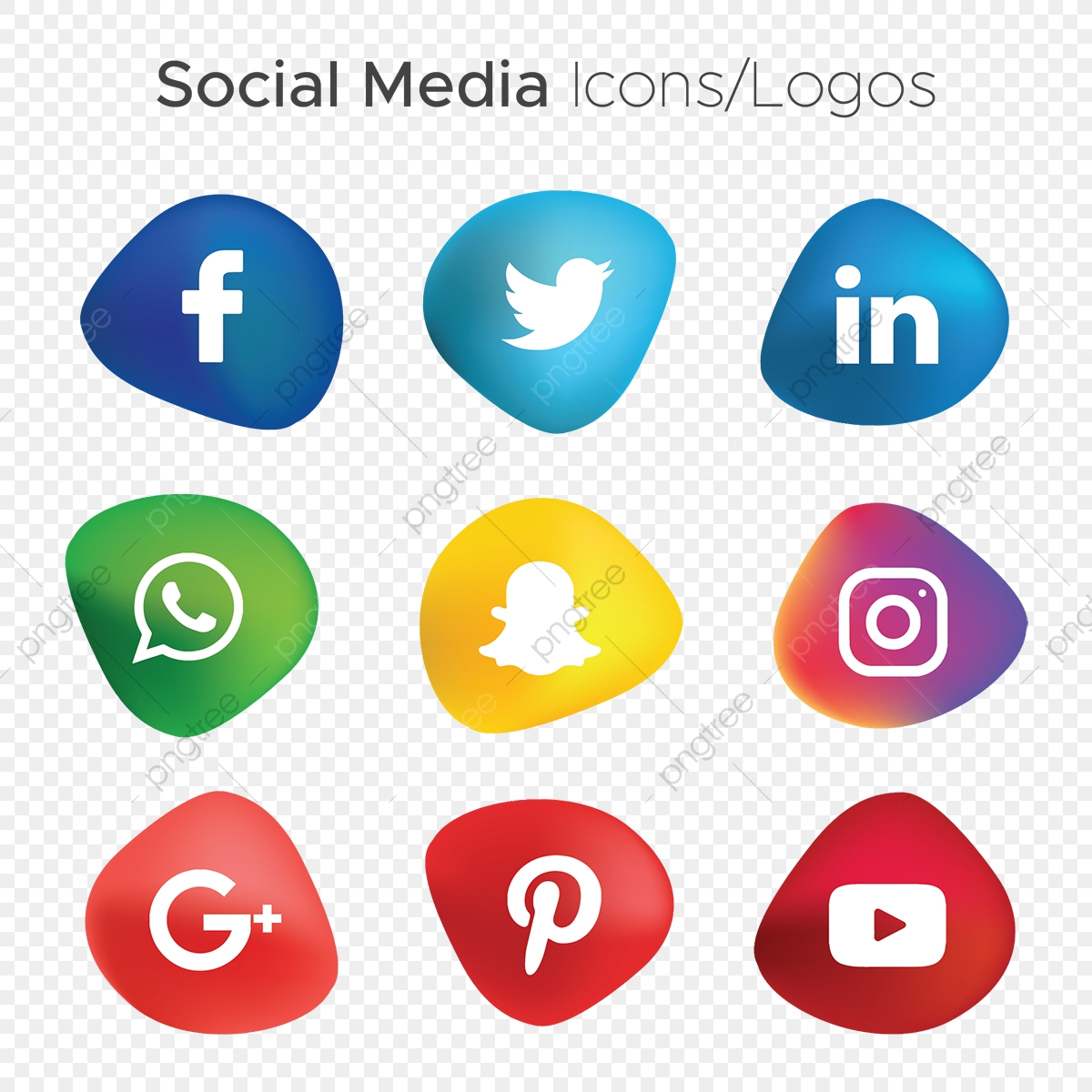 1200x1200 Modern Vibrant Gradients Social Media Icons, Social Media Icons