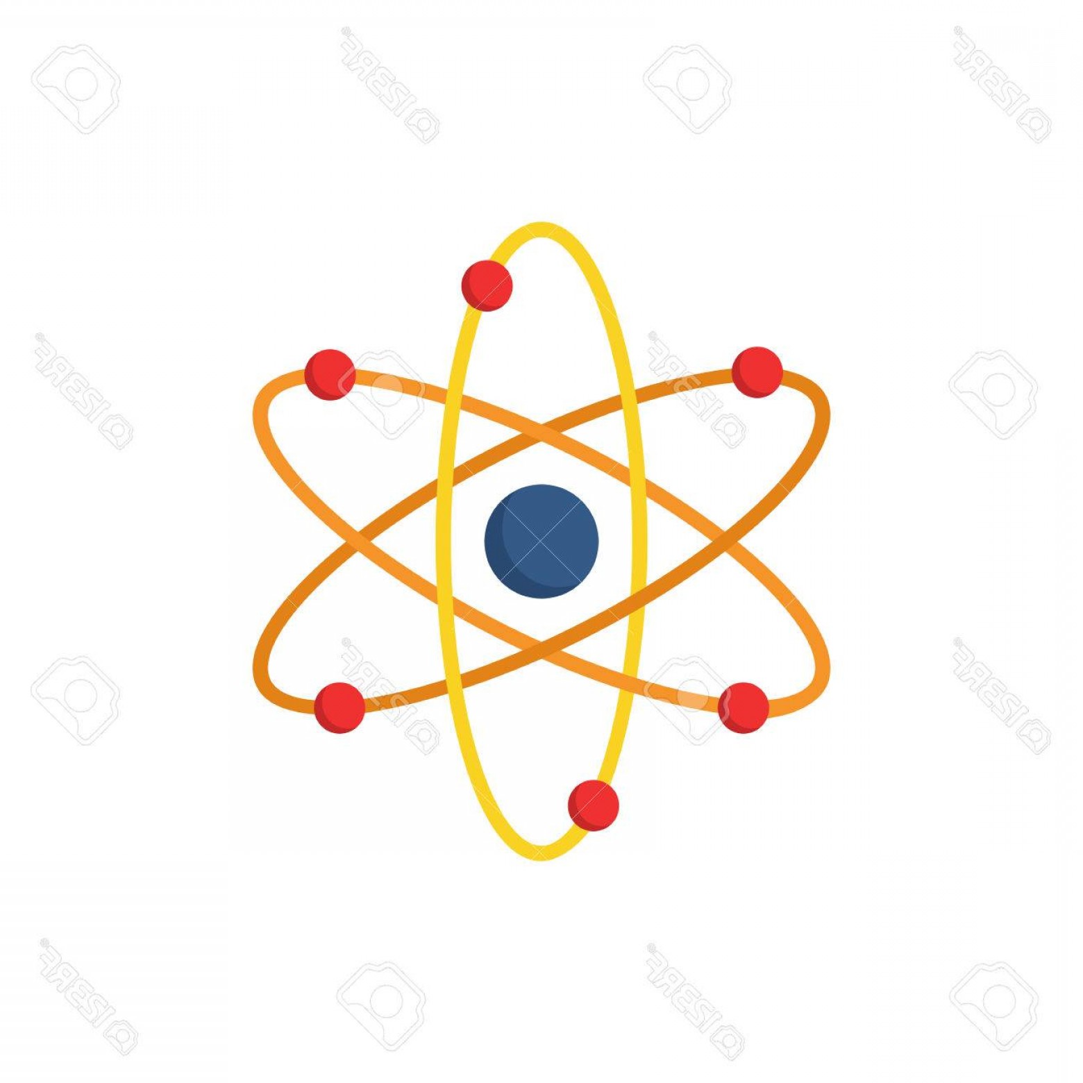 1560x1560 Photostock Vector Atom Icon Simple Sign Vector Illustration