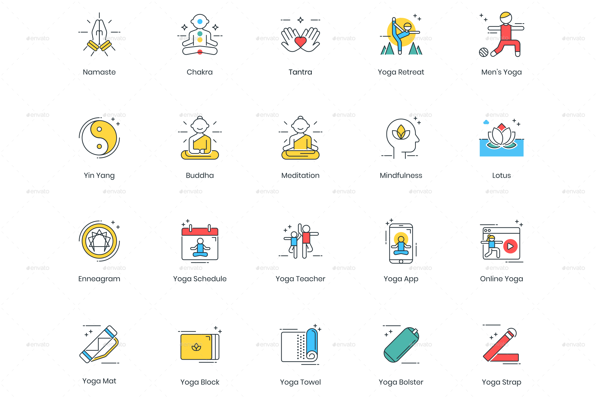 2340x1560 Yoga Icons