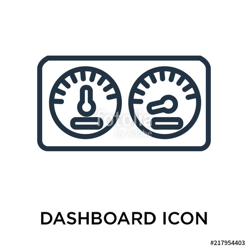500x500 Dashboard Icon Isolated On White Background Simple And Editable