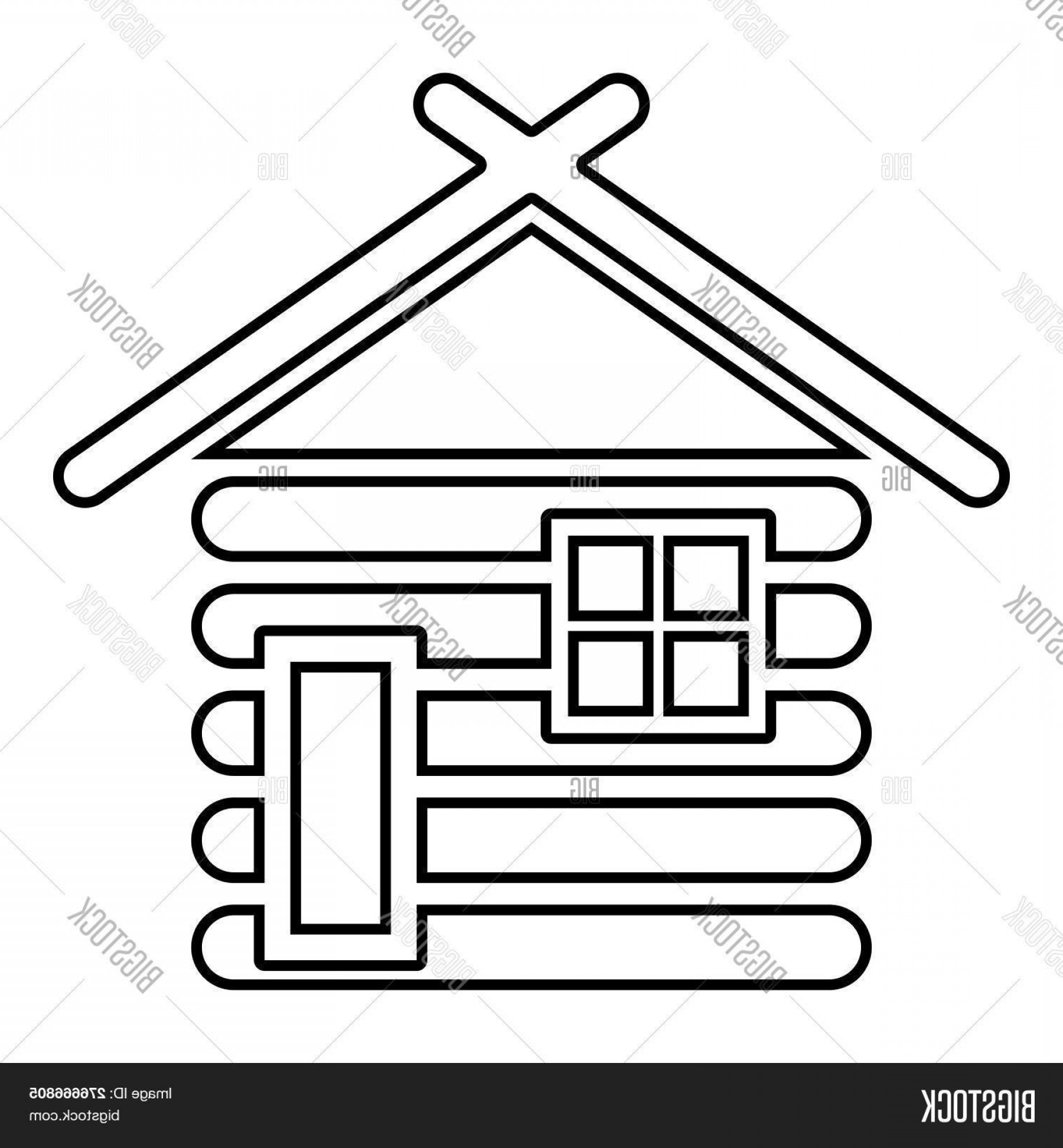 1800x1944 Stock Vector Wooden House Barn With Wood Modular Log Cabins Wood