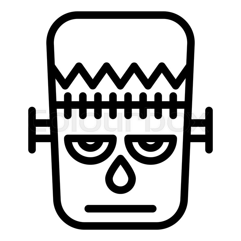 800x800 Frankenstein Line Icon Monster Vector Stock Vector Colourbox