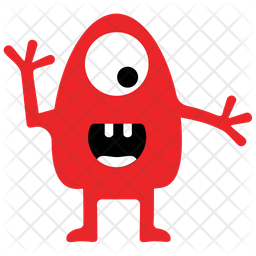 256x256 Monster Icon Of Flat Style