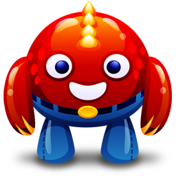 256x256 Red Monster Icon Cute Monsters Iconset Fast Icon Design