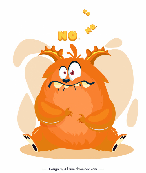 504x600 Alien Monster Icon Funny Cartoon Character Design Free Vector