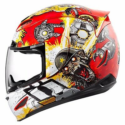 400x400 New Icon Monkey Business Red Motorcycle Helmet All Size Stunt