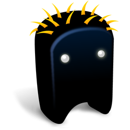 256x256 Black Monster Icon, Png Clipart Image