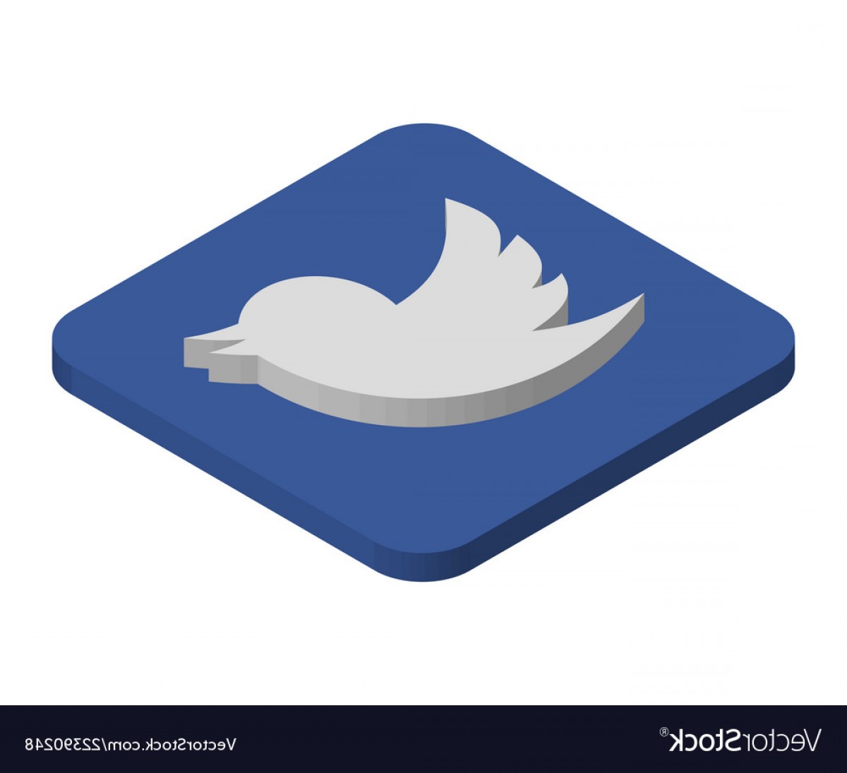 1200x1095 Twitter Logo Isometric Icon Vector Cqrecords