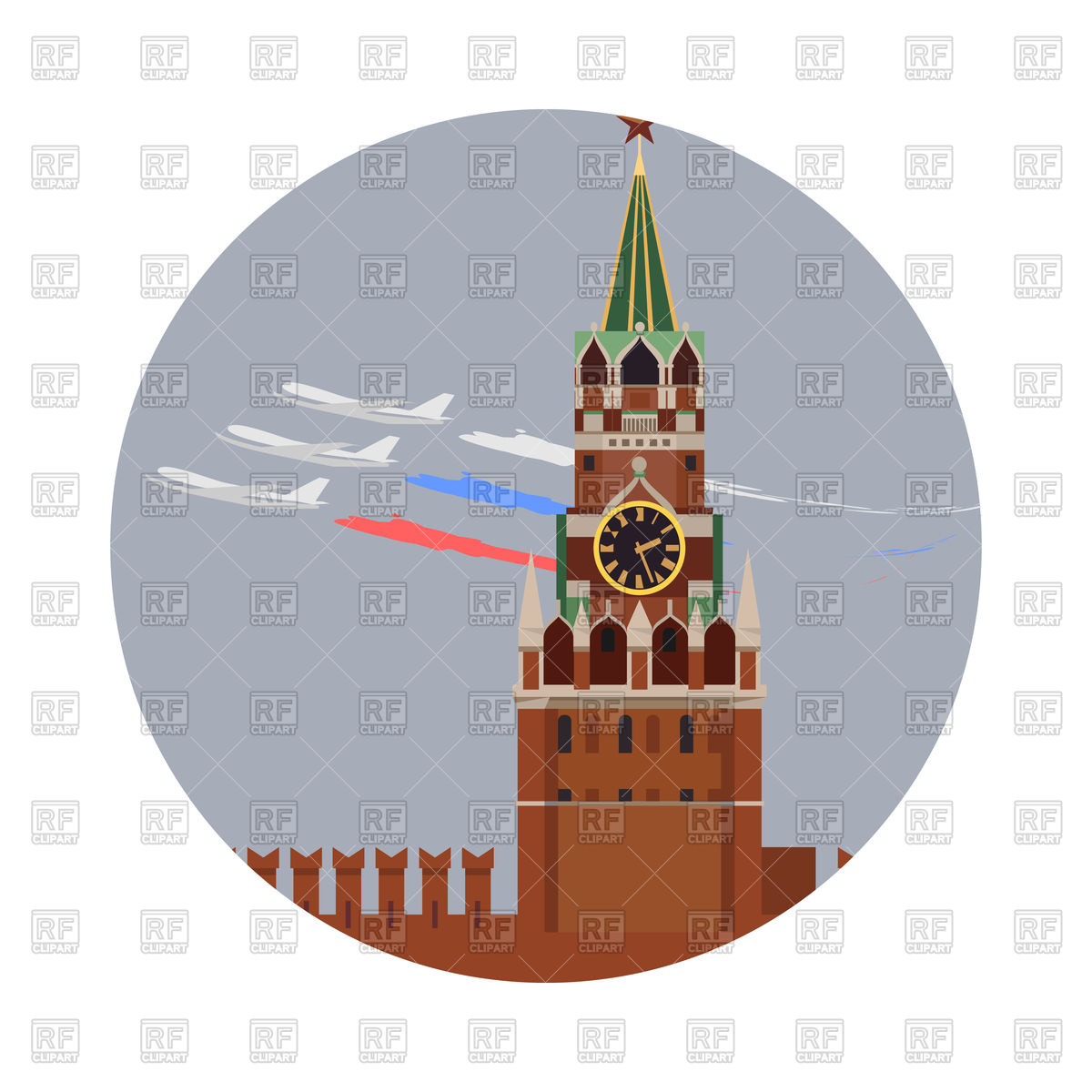 1200x1200 Moscow Kremln On White Background