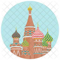 256x256 St Basil Moscow Icon Of Flat Style
