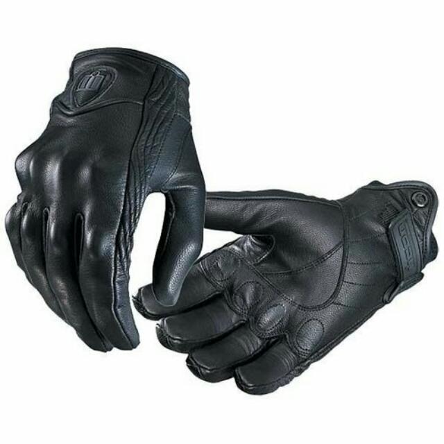 640x640 Last Piece M Size Icon Pursuit Stealth Motorcycle Gloves