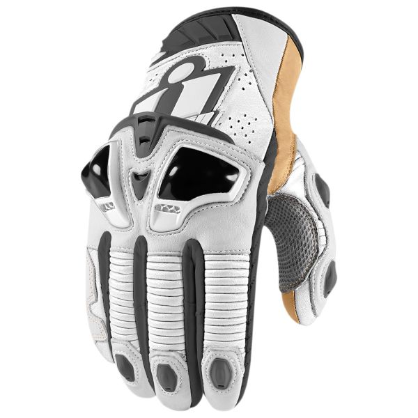 600x600 Motorcycle Gloves Icon Hypersport Pro Short White In Stock