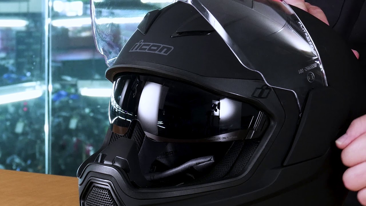 1280x720 Icon Airflite Full Face Fighter Pilot Style Helmet Review New