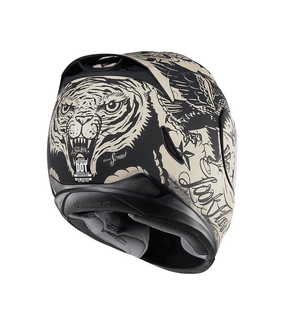 1200x1372 Full Face Helmet Icon Airmada Scrawl White Icon