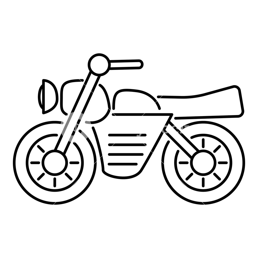 1000x1000 Motorcycle Icon Outline Illustration Of Motorcycle Icon For Web