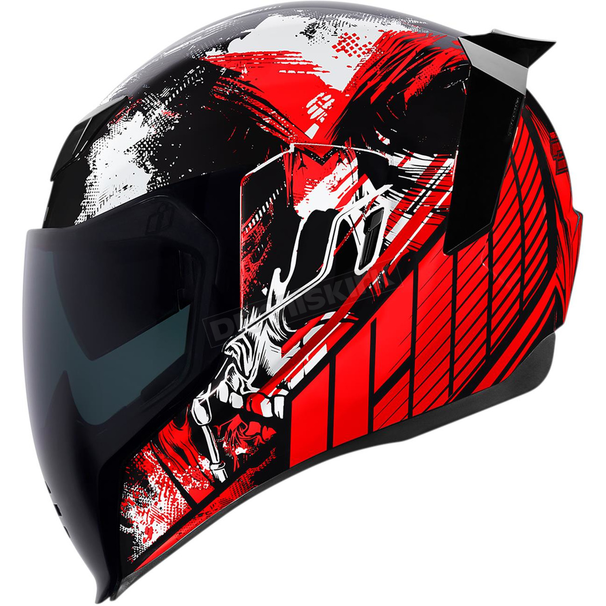 1200x1200 Icon Red Airflite Stim Helmet