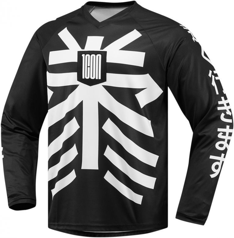 767x780 Icon One Thousand Lucky Time Jersey, Black Off Road