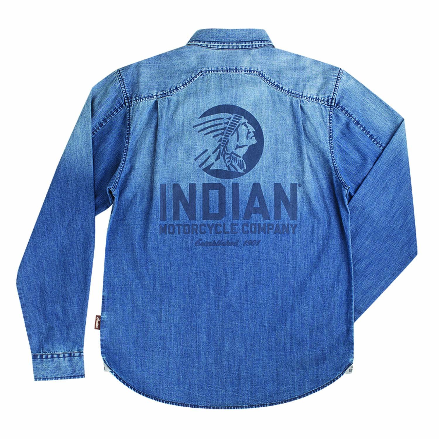 1500x1500 Indian Motorcycle Mens Icon Denim Shirt