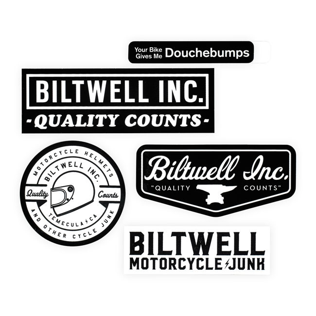 650x650 Biltwell Icon Sticker Pack Pieces