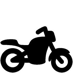 256x256 Clear Sticker Transport Motorcycle Icon
