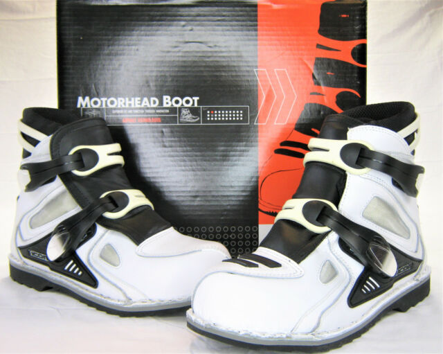 640x511 Mens Icon Motorhead Motorcycle Boots White Black Brown