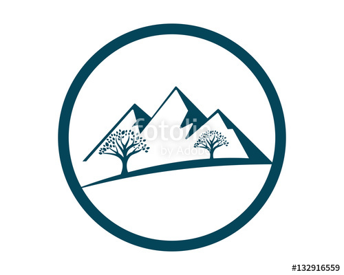 500x400 Mountain View Icon Stock Image And Royalty Free Vector