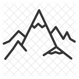 256x256 Mountain View Icon Of Line Style