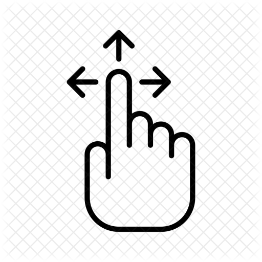 512x512 Hand, Touch, Finger, Click, Move, Updown, Gesture Icon Of Line