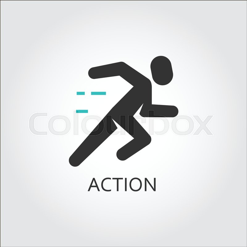 800x800 Icon Of Running Men, Action, Sport, Stock Vector Colourbox