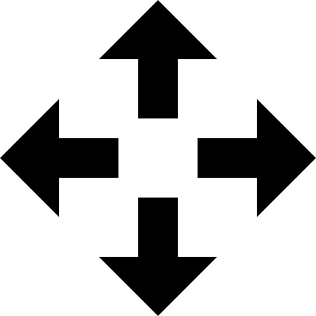 626x626 Move Left, Down, Right And Up Icons Free Download