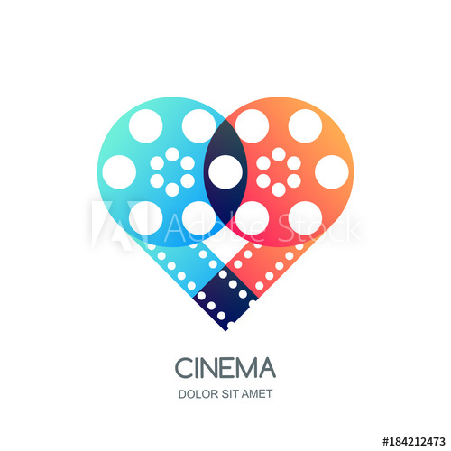 500x500 Cinema Festival Vector Logo, Icon, Emblem Design Template