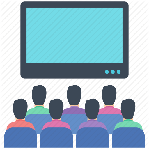 512x512 Cinema, Funtime, Group, Movie Time, Watching Movie Icon