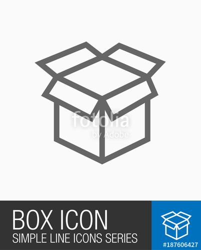 402x500 Cardboard Box Icon, Moving Or Trade Symbol Stock Image