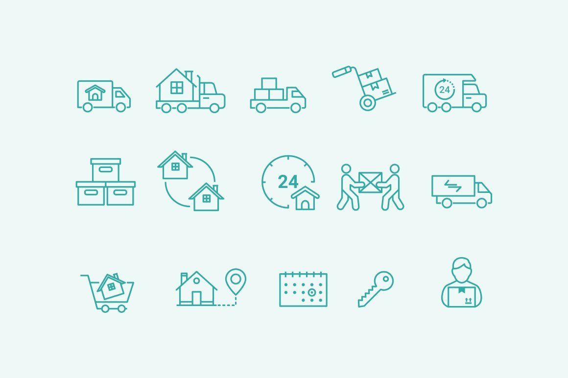 1160x772 Moving House Icon Pack A Set Of Simple And Stylish Moving