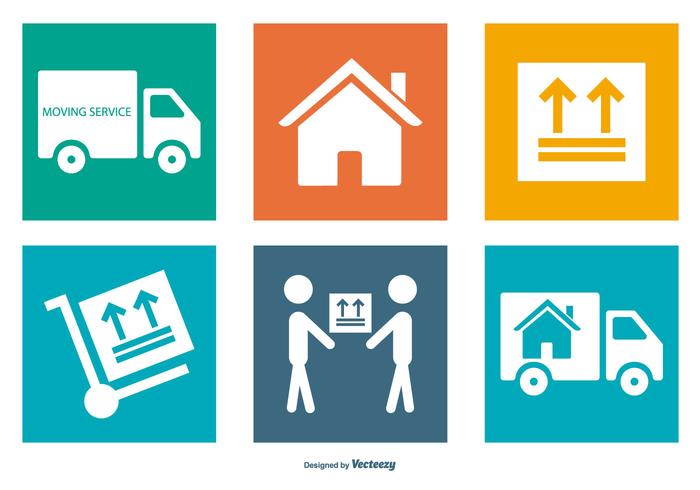 700x490 Moving Service Icon Collection