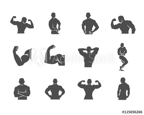 Bodybuilder Bodybuilding Muscle Vector Icon 500x401 Bodybuilder Bodybuilding Muscle Vector Icon