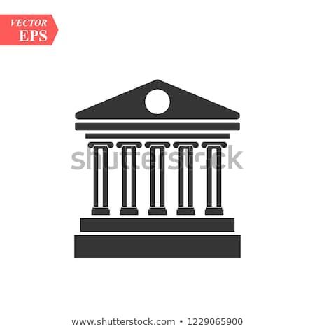 450x470 Bank Icon, Museum Icon, Library Icon On White Background Vector