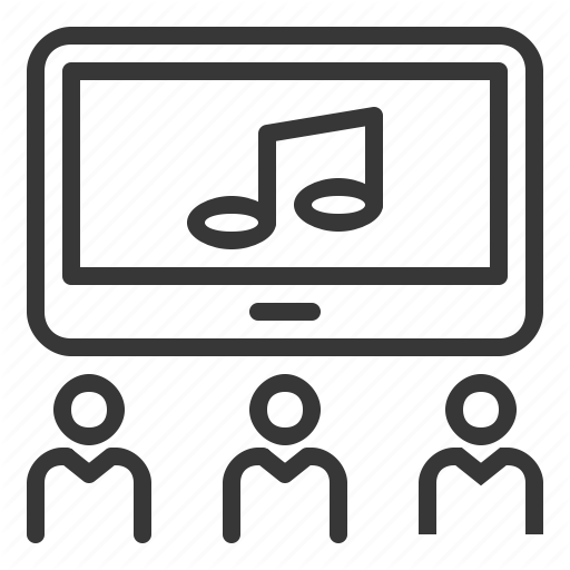 512x512 Communication, Group, Music, Network, Song, Tv Icon