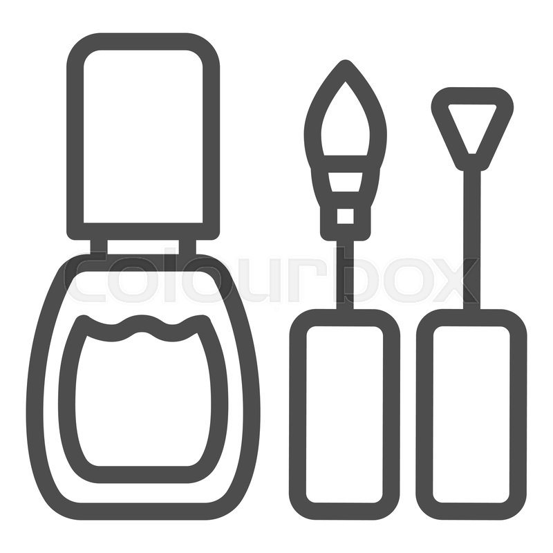 800x800 Nail Polish Line Icon Nails Polish Stock Vector Colourbox